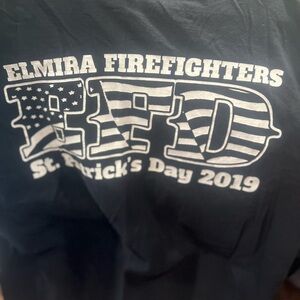 Elmira New York Firefighters long sleeve shirt size medium in GUC